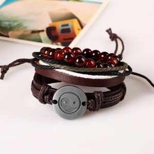 Leather Bracelet 4 piece set. ☯️